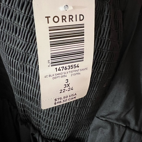 Torrid black fit and flare sundress size 3X - Picture 11 of 12